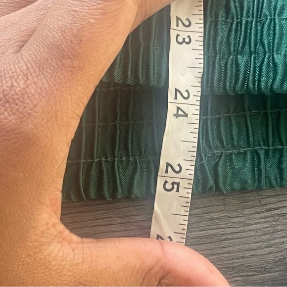 Vintage 90s Emerald Green/Gold Nylon Windbreaker Suit Women's Size Small Sporty - Picture 9 of 16